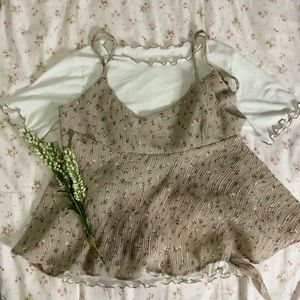 Flower two piece top